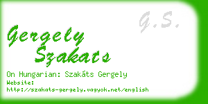 gergely szakats business card