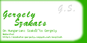 gergely szakats business card